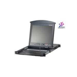 ATEN | 19" 8 Port  cat5 Dual Rail LCD Over IP KVM Switch- Local and Remote Shared Bus | KL1508AIN-AXA-AE