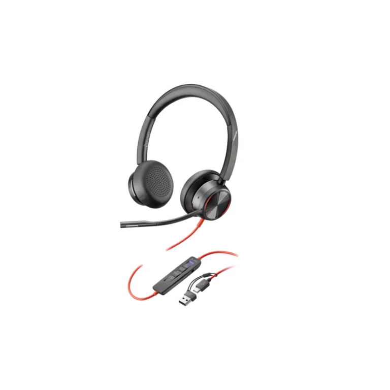 Poly Blackwire 8225 Stereo USB-C Headset +USB-C/A Adapter | 8X223AA