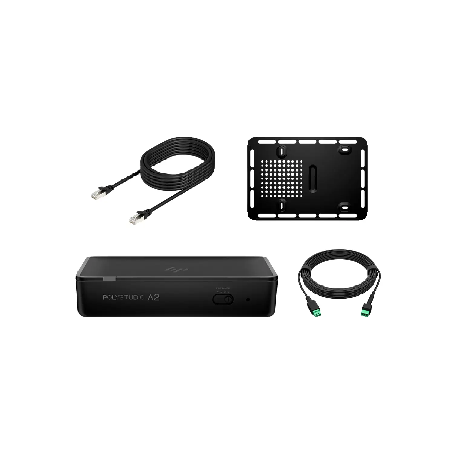 HP Poly Studio A2 Audio Bridge w/ CAT6A and Mic Extension Cable and Mounting Plate (B22X2AA)