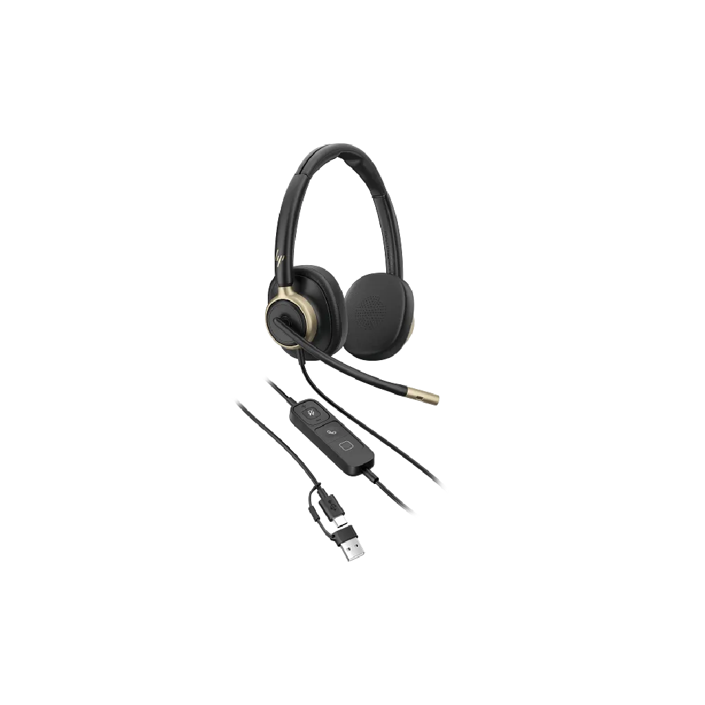 HP Poly Mission 825 Stereo USB Wired Headset (C01FCAA) 2 Crystal Clear Conversations