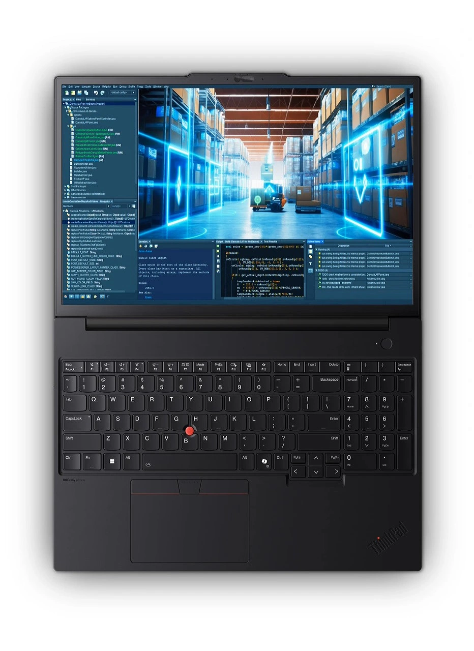 Lenovo ThinkPad P14s Gen 2 (14, amd) business laptop, top view laying flat