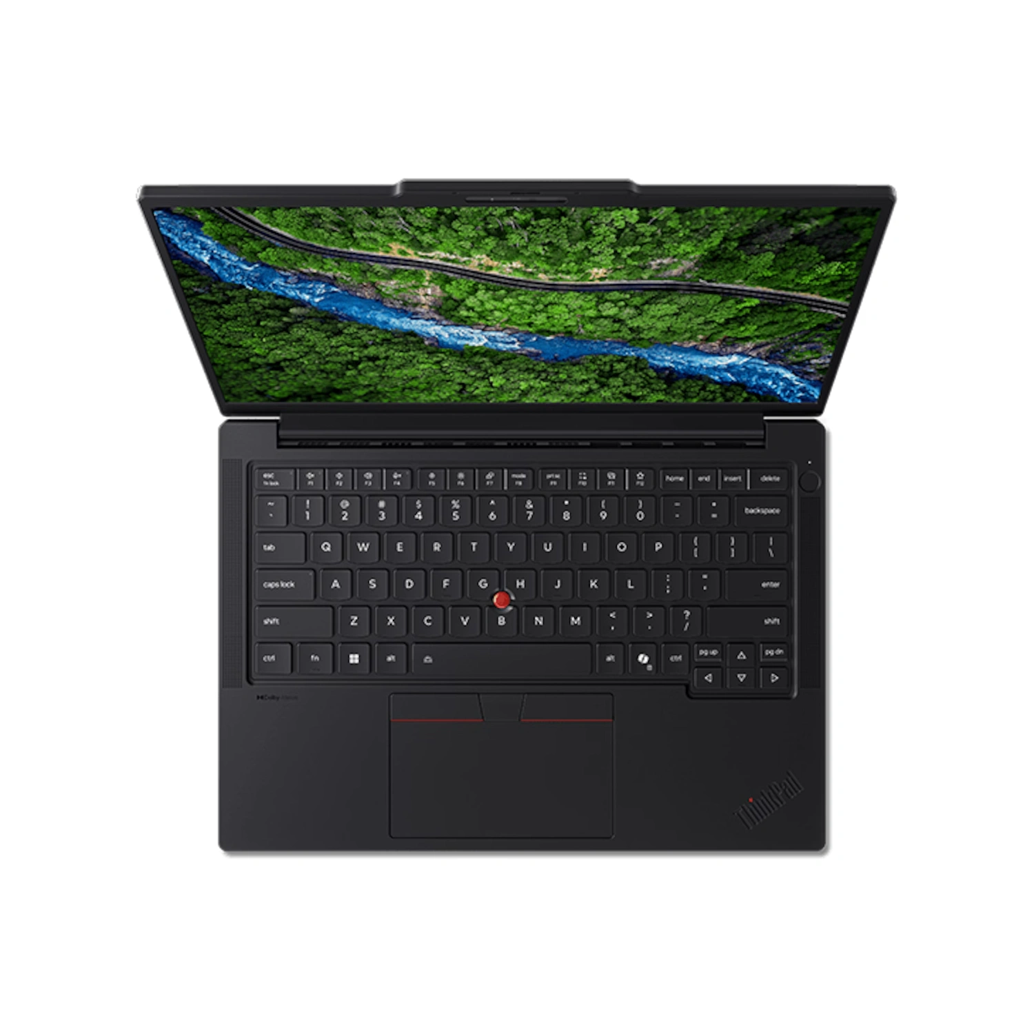 Lenovo ThinkPad P14s G7 (AMD) Mobile Workstation | AMD Ryzen AI 7 PRO 450 | Integrated AMD Radeon 860M | 14" WUXGA | 16 GB | 512GB SSD | Win 11 Pro | 3 Year | 21X0S07600 3 Lenovo ThinkPad P14s Gen 2 (14, amd) business laptop, top view laying flat
